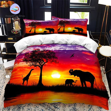 Housse de Couette Éléphant 2 Personnes